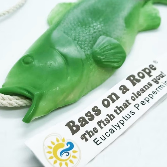 Bass Soap on a Rope. Eucalyptus Peppermint Soap. New in packaging. - Picture 2 of 6